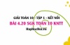 Bài 4.20 SGK Toán 10 tập 1 Kết nối tri thức